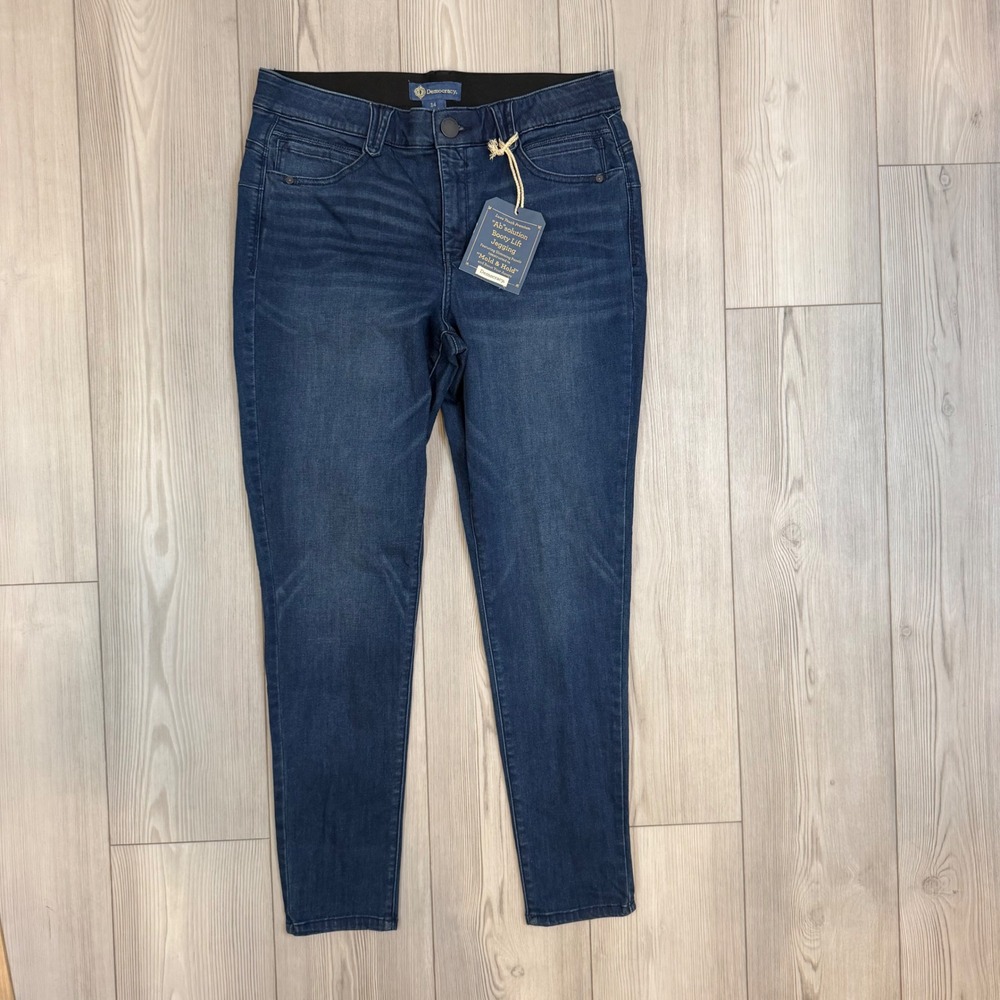 Democracy Ab solution Booty Lift Jegging Indigo Blue Size 14 B1105F9AY NEW